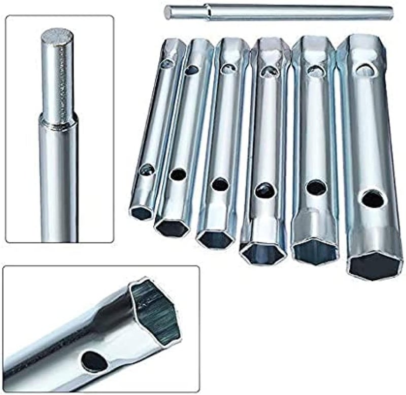 AQ AQSON AQSON 8PC 8-22mm Metric Tubular Box Wrench Set - Double Ended Steel Spanner for Automotive and Plumbing Repairs - Image 4