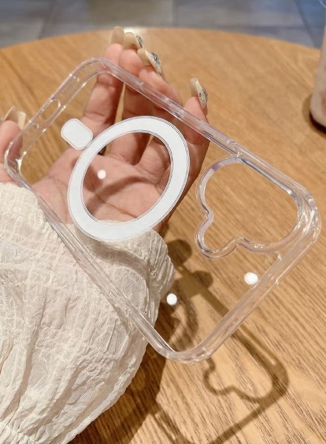 iPhone 16 Clear Case, Crystal Clear iPhone 16 Case Compatible with Magsafe, Soft Silicone Edge + PC Hard Back Panel, Slim Anti Drop Back Cover for Apple iphone 16 2024 (Clear) - Image 5