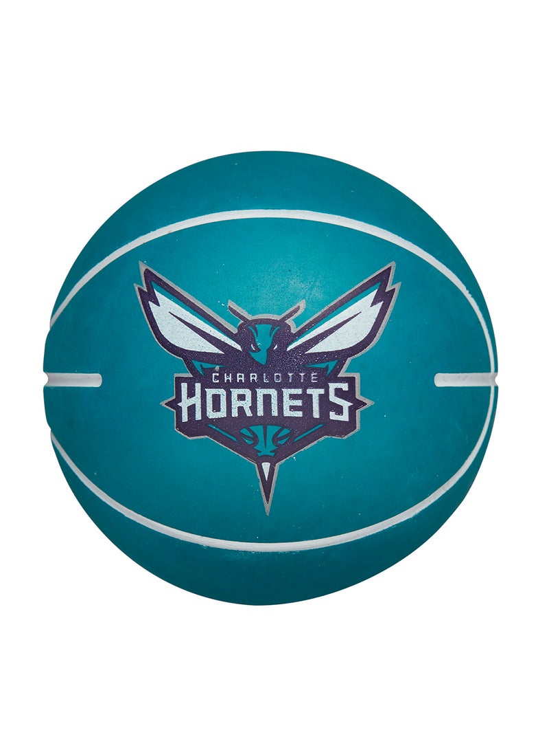 Wilson NBA Mini Dribbler Basketball - Charlotte Hornets - Super Mini - Blue - Image 1
