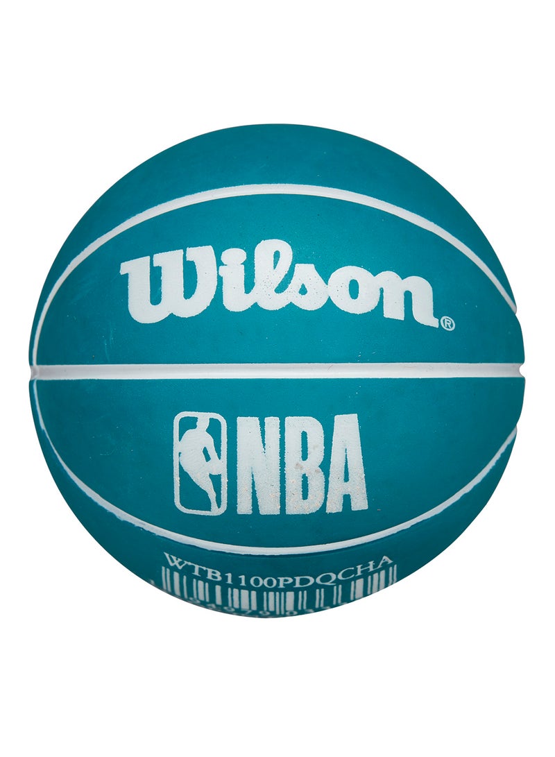 Wilson NBA Mini Dribbler Basketball - Charlotte Hornets - Super Mini - Blue - Image 3