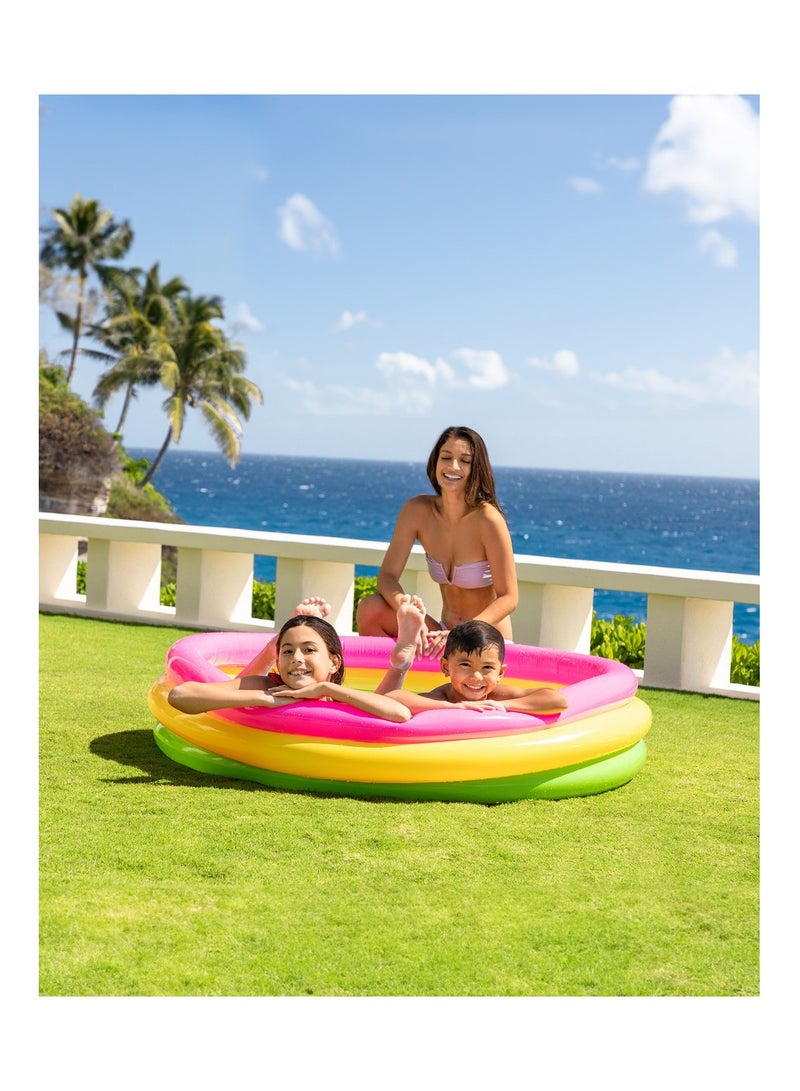 انتكس حوض سباحة قابل للنفخ متوهج عند غروب الشمس مقاس 58 بوصة × 13 بوصة - Image 2