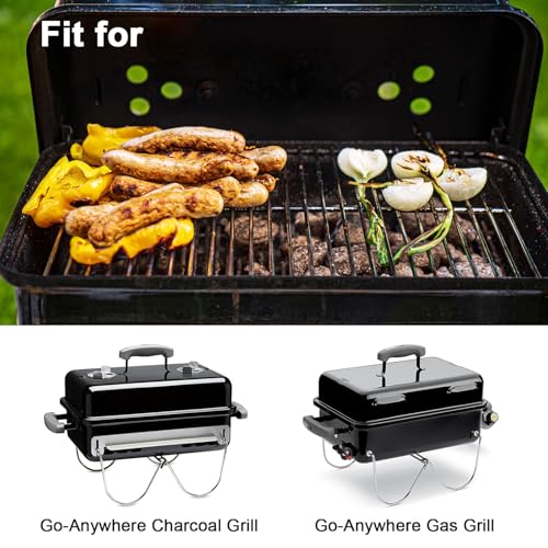DELSbbq 80631 Stainless Steel Grill Cooking Grate Compatible with Weber Go-Anywhere Charcoal and Gas Grills, Replacement for Weber 70211 3634 67195 67168 3400656, 16" x 10" Grill Grid - Image 3