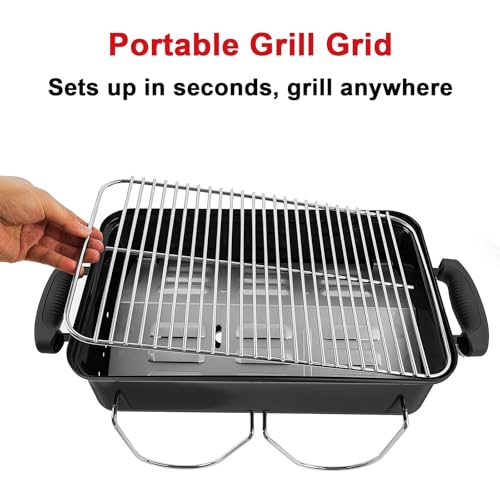 DELSbbq 80631 Stainless Steel Grill Cooking Grate Compatible with Weber Go-Anywhere Charcoal and Gas Grills, Replacement for Weber 70211 3634 67195 67168 3400656, 16" x 10" Grill Grid - Image 4
