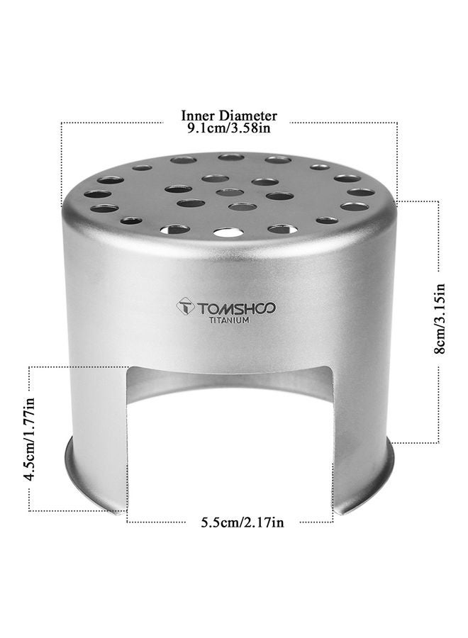 NIBEMINENT Ultra-Lightweight Titanium Wood Camping Stove 11.5 x 10 11.5cm - Image 4