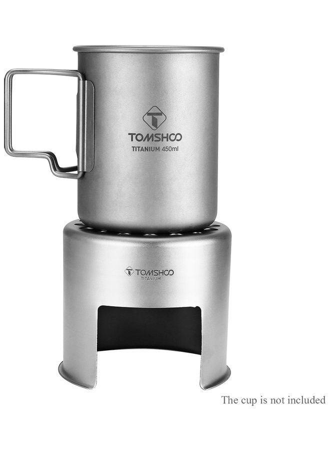 NIBEMINENT Ultra-Lightweight Titanium Wood Camping Stove 11.5 x 10 11.5cm - Image 3