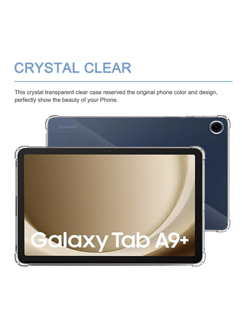 Clear Case for Samsung Galaxy Tab A9 Plus, Ultra Transparent Soft TPU Protective Cover, Lightweight Flexible Silicone Shockproof Rugged Back Case for Galaxy Tab A9 Plus - Image 4
