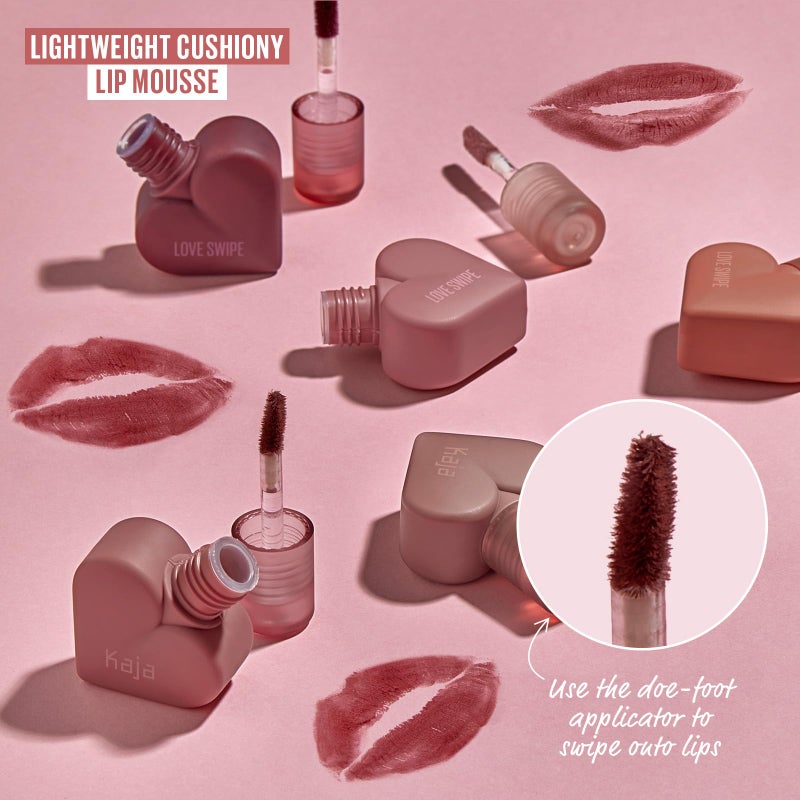 Kaja Lip Mousse - Love Swipe 05 I'm Melting | with Raspberry Seed Oil and Vitamin E, Buildable, Blendable, Moisturizing, Velvet Finish, Weightless Texture, Deep Shades, 0.22 Oz - Image 2