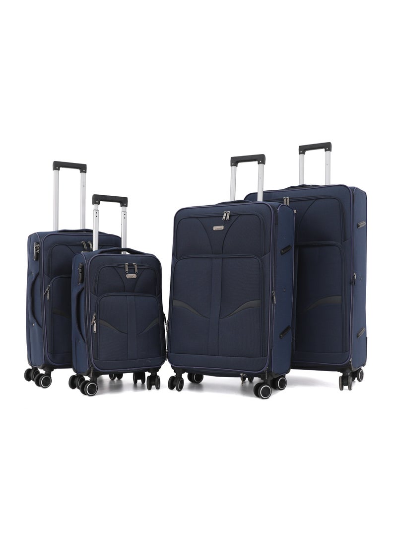 MELIFE 4 Piece Soft Luggage Set | 20", 24", 28", 32" | Lightweight Travel Trolley Bags | 360° Spinner Wheels - Image 1
