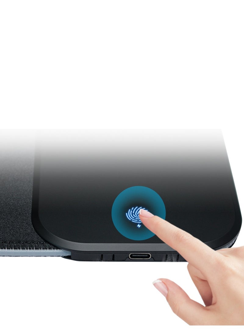 Datazone RGB Gaming Mouse Pad with Wireless Charging and Touch Control – Size 80×30 cm – Soft Surface with Non-Slip Base – Compatible with Smartphones and Gaming Devices – Sleek Black Design - Image 5