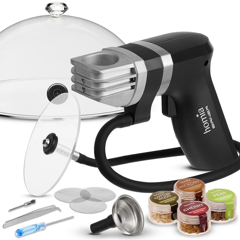 Cocktail Smoker Kit Whiskey Smoker Kit Smoke Infuser Birner PRO Extended Kit 12 PCS with Accessories and Wood Chips Cold Smoke for Food and Drinks Gift for Men