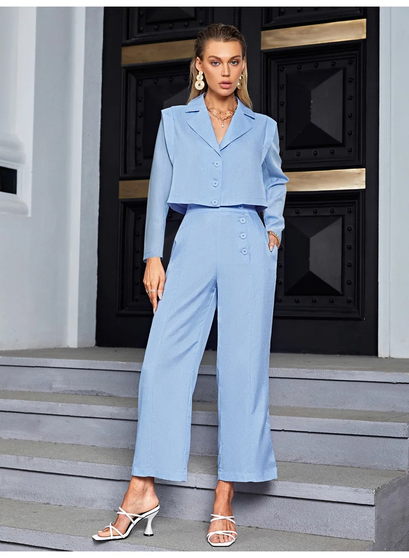 SIMPLEE Women's 2-Piece Outfit Set - Matching Top & Pants for Stylish Look