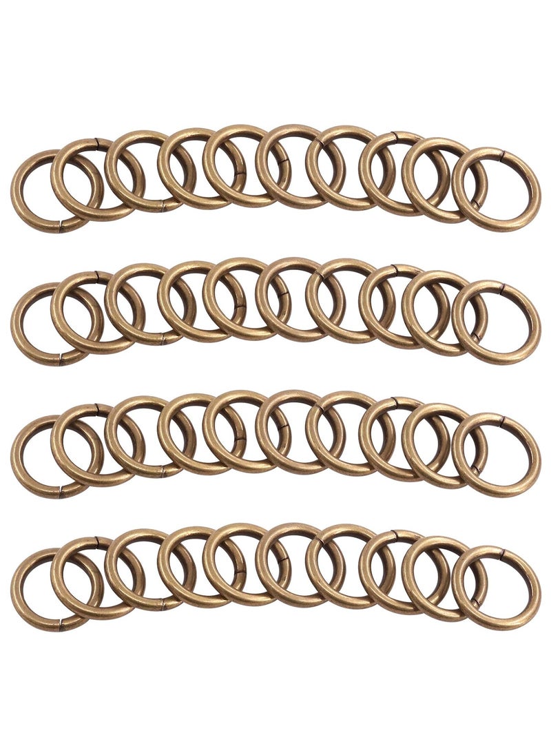 Rustark Rustark 60 Pcs 58 Inch Bronze Heavy Duty Metal O Ring 3mm Thick Purse Hardware Clasp MultiPurpose Clasps Buckles Round Rings for Dog Leas Luggage Belt Craft DIY Accessories 16mm  - Image 1