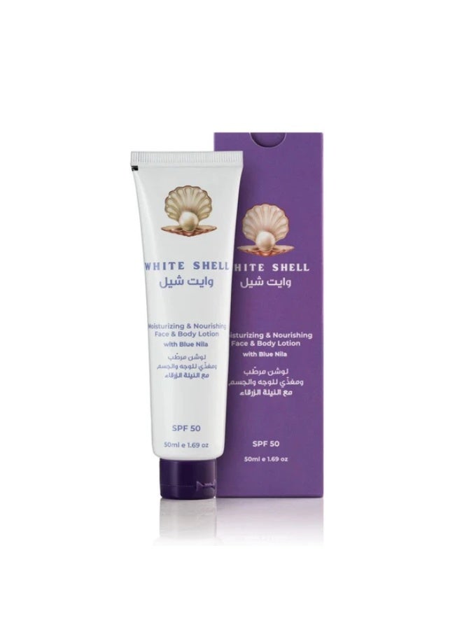 Moisturizing & Nourishing Face & Body Lotion with Blue Nila SPF 50