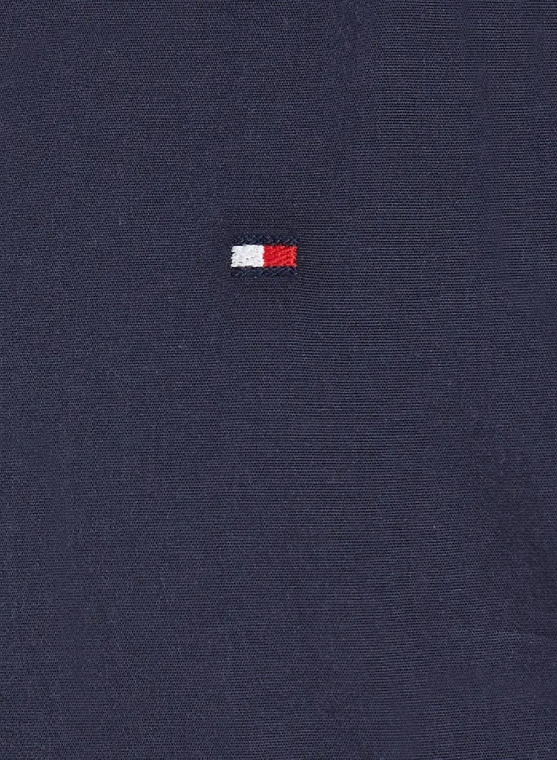 Tommy Hilfiger Twilight Navy Poplin Stretch Shirt for Men | Best Price UAE