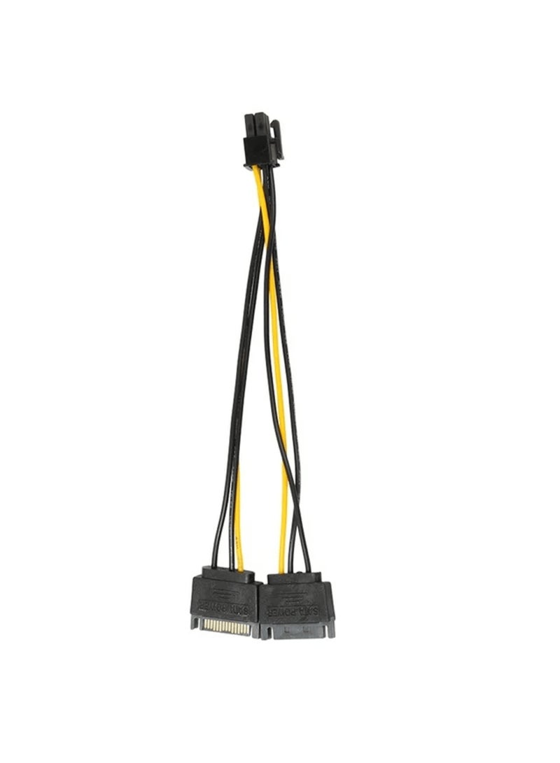 Dual 15-pin SATA power supply connectors to a 6-pin PCI Express video card 15cm  - Image 5