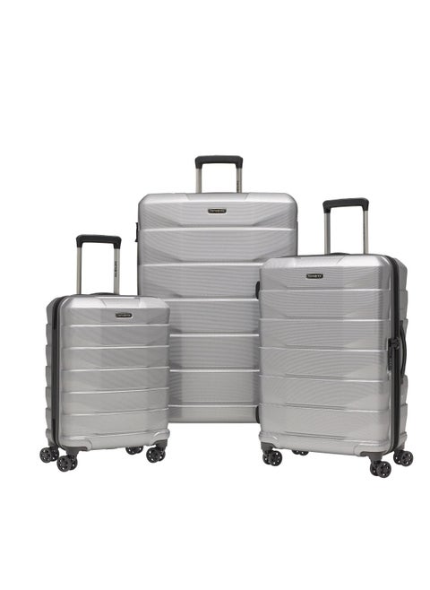 X3 piece Xlite NXT Hardside Luggage Set With Separate TSA approved Lock silver