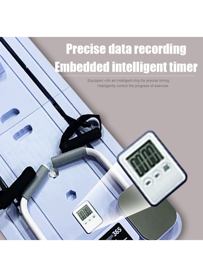 لوحة لياقة بدنية قابلة للطي للتمرينات المنزلية لبناء عضلات البطن، عضلات بطن ذات ستة حقائب، لوحة دفع، لوحة بيلاتيس -زرقاء - Image 4