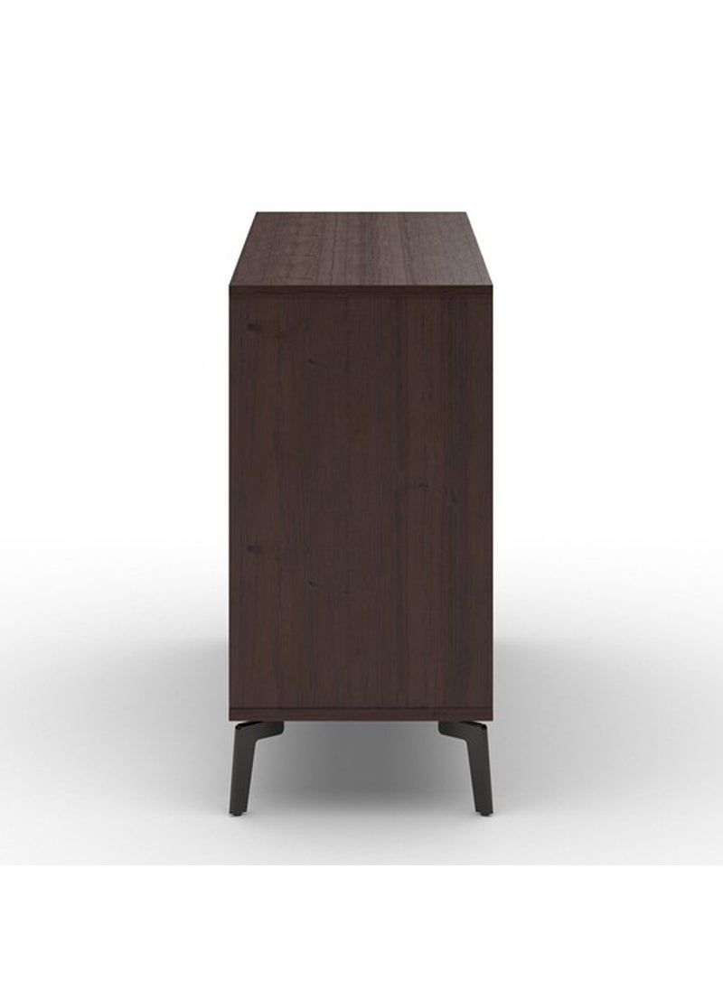 ROYALOAK Royaloak Houston Side Board | MDF | Tempered Glass | Melamine & High Glossy | Kitchen Cabinet | Crockery Cabinet | Durable & Long-lasting | Three Drawers | Seven Shelves  - Image 3