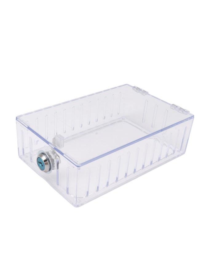 Thermostat Lock Box Large Universal Home Locking Thermostat Guard Clear Cover with Key for Thermostat On Wall