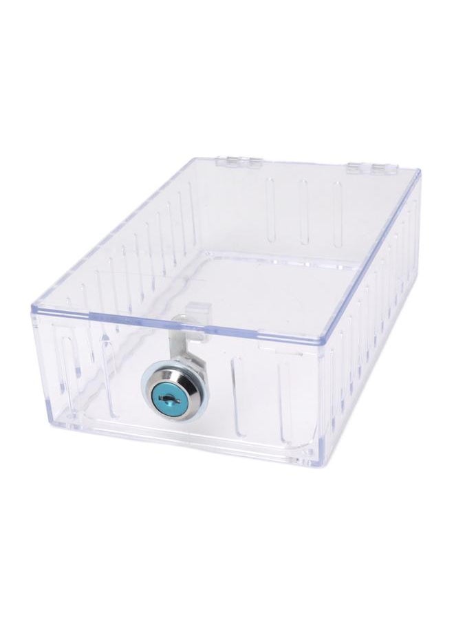 Thermostat Lock Box Large Universal Home Locking Thermostat Guard Clear Cover with Key for Thermostat On Wall