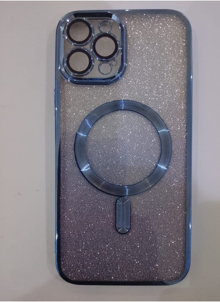 Undefined 4 In 1 Back Protection Cover For IPhone 12 Pro Max With Camera Protector, Wireless Charging And Cyan Sticker 