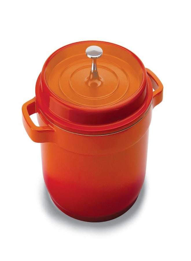 HERCULES Round Casserole, Orange, 10 X 11 inches, 4.3L, Herces Pa9000-24L, - Image 1