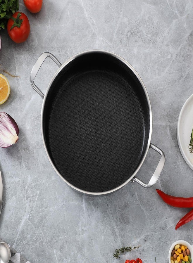 YEKSUM Stainless Steel 5 Quarts Saute Pan with lids, Nonsitck 12.5 inch Tri-Ply Jumbo Cooker, 3 Layer Deep Frying pan with Stay Cool Handle, Dishwasher and Metal Utensil Safe - Image 5