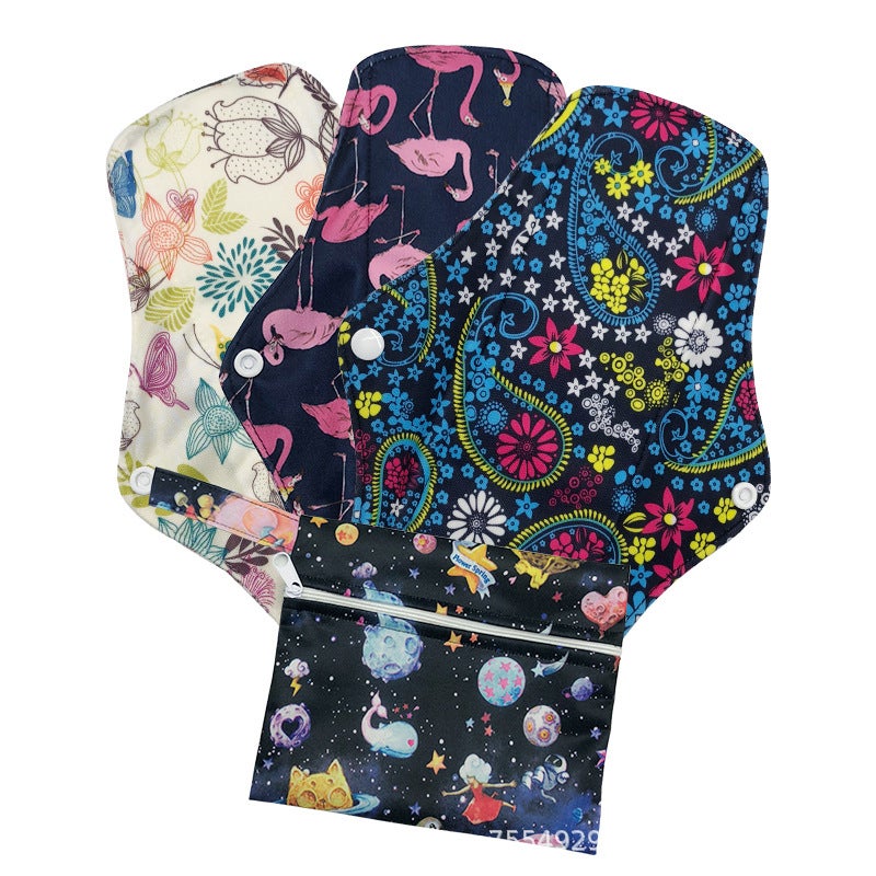Washable Aunt Towel Pad Bamboo Fiber Bamboo Charcoal Sanitary Pad Physiological Sanitary Pad Sanitary Pad - Image 4