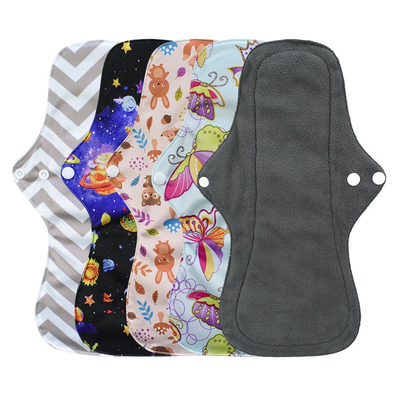 Washable Aunt Towel Pad Bamboo Fiber Bamboo Charcoal Sanitary Pad Physiological Sanitary Pad Sanitary Pad - Image 3