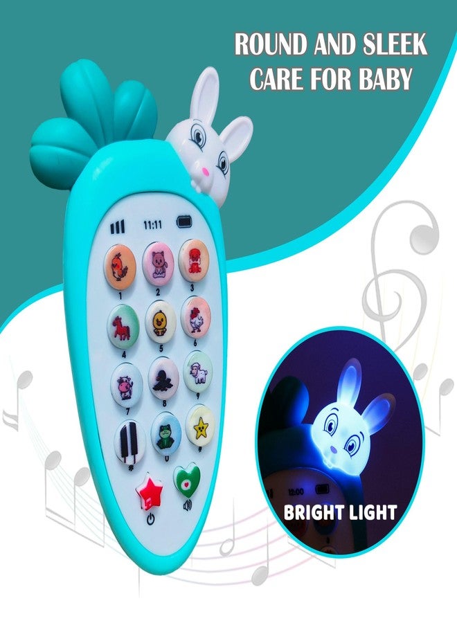 RAINBOW RIDERS Carrot Tunes Melody Phone for Kids Musical Mobile Phone for Kids with Animal Sound,Dialer Sound,Ringtones,Lights, Baterry Operated,Best Birthday Gift for 3+ Years. - Image 2
