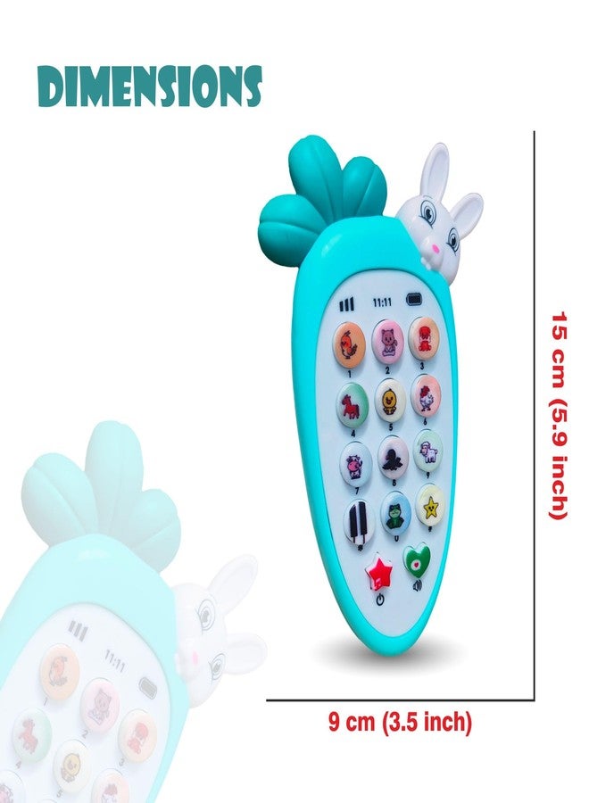 RAINBOW RIDERS Carrot Tunes Melody Phone for Kids Musical Mobile Phone for Kids with Animal Sound,Dialer Sound,Ringtones,Lights, Baterry Operated,Best Birthday Gift for 3+ Years. - Image 3