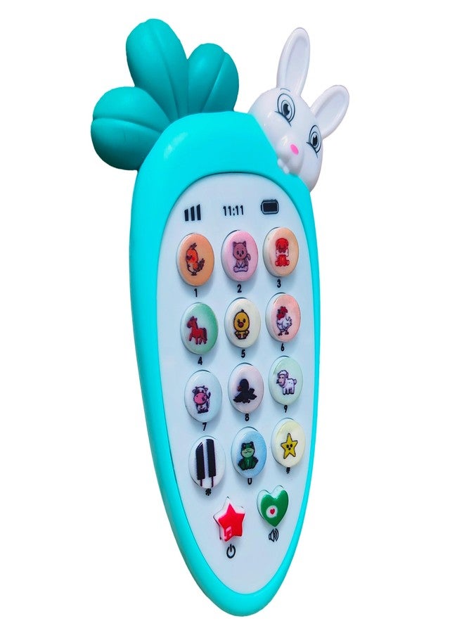 RAINBOW RIDERS Carrot Tunes Melody Phone for Kids Musical Mobile Phone for Kids with Animal Sound,Dialer Sound,Ringtones,Lights, Baterry Operated,Best Birthday Gift for 3+ Years. - Image 1