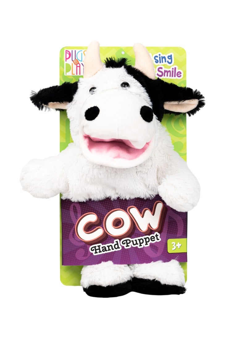 PUGS AT PLAY Pugs At Play Puppet Cow 14-Inches, Battery Operated  | Interactive Plush Toy  - Image 1