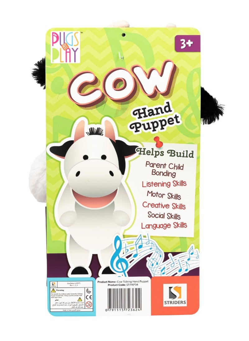 PUGS AT PLAY Pugs At Play Puppet Cow 14-Inches, Battery Operated  | Interactive Plush Toy  - Image 4