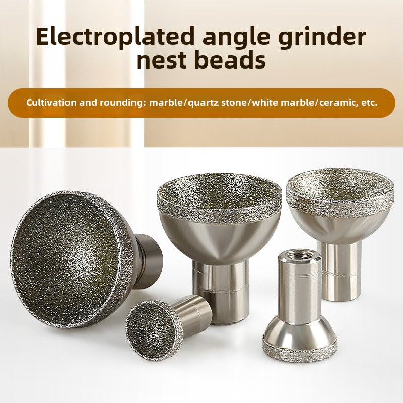 Angle grinder socket bead suction eye pressure spherical round beads electroplating grinding head stone carving beeswax jade grinding tool(Angle grinder socket bead 20mm) - Image 2