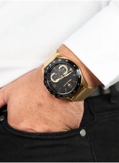Maserati Men’s Traguardo Chronograph Black Dial Yellow Gold Band Watch R8873612010 - 45mm  - Image 4