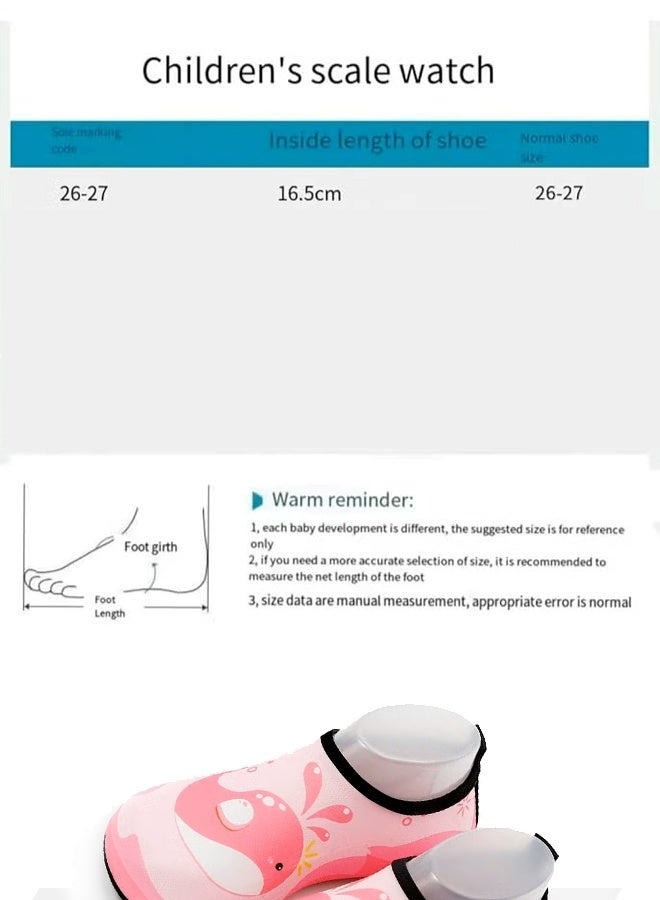 26/27EU Kids Swim Water Shoes Barefoot Sports Shoes Quick Dry Non-Slip for Beach Surf Aqua Pool Socks for Boys Girls.Children's beach shoes, non-slip, printed, soft sole, outdoor wading shoes, indoor sports shoes. - Image 2