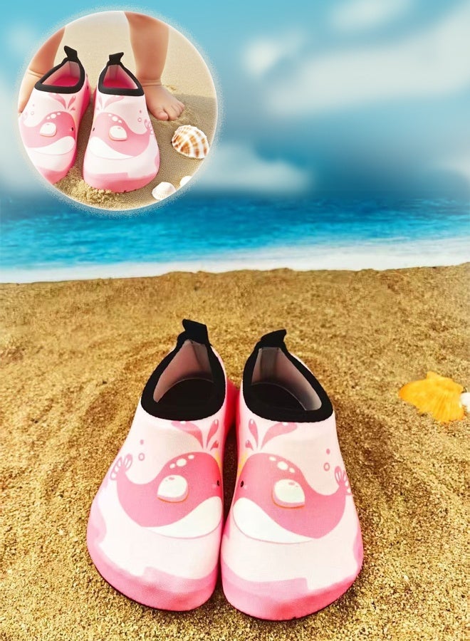 26/27EU Kids Swim Water Shoes Barefoot Sports Shoes Quick Dry Non-Slip for Beach Surf Aqua Pool Socks for Boys Girls.Children's beach shoes, non-slip, printed, soft sole, outdoor wading shoes, indoor sports shoes. - Image 1