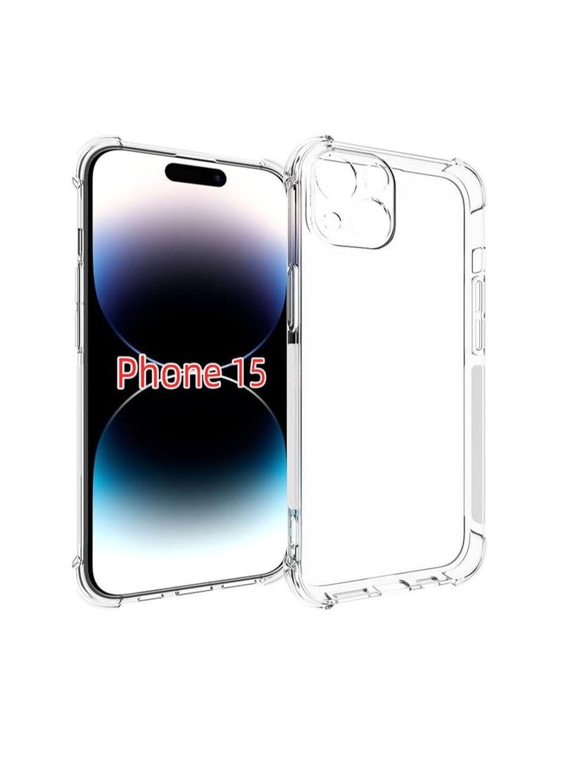 Generic - Back Case Shockproof with Best Camera Protection Compatible with Iphone 15 Clear Silicone Shockproof Case with Reinforced Protection Edges for iPhone 15 (Iphone 15) - Image 1