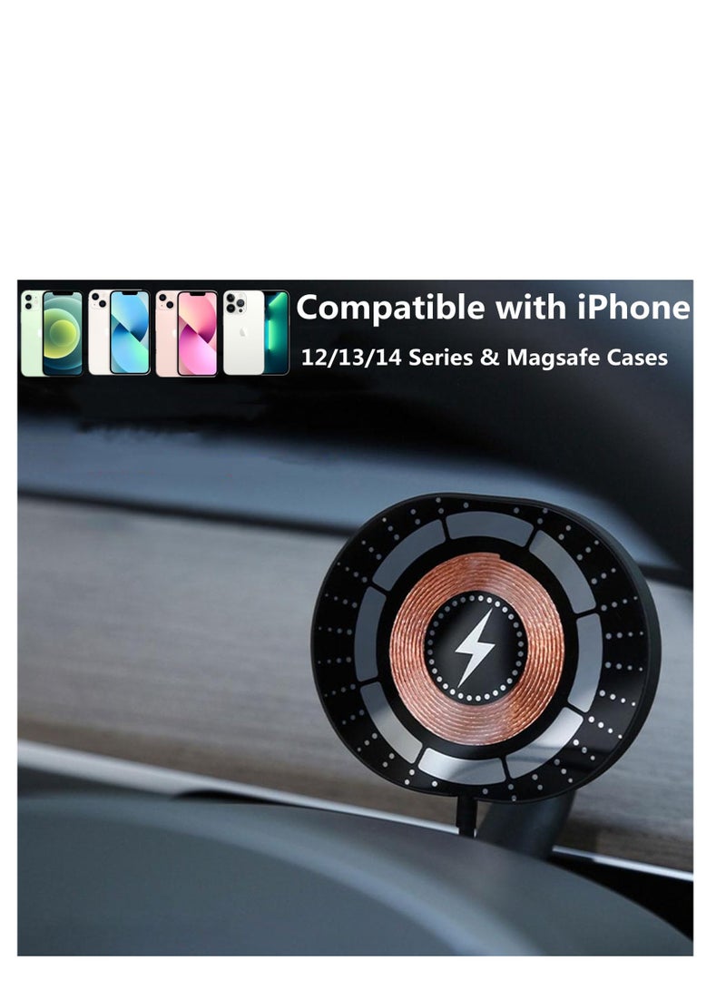 SYOSI Tesla Phone Mount Holder MagSafe Wireless Charger for Tesla Model 3/Y Accessorie Compatible with iPhone 12/13/14 Series - Image 4