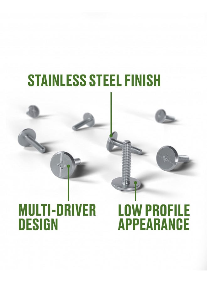 Hillman Hillman Steel Combo Sidewalk Bolt, Hurricane Anchor for Metal, 25 Pack, 11.2 oz, 0.25 Rust-Resistant Fasteners, Durable, Flat Head, (1/4" x 1-1/2" XL Pak) Stainless Steel Finish (707312)  - Image 4