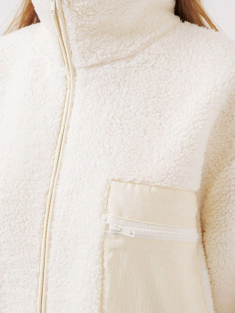 BIG DART BDART Pocket Detailed Oversized Plush Coat