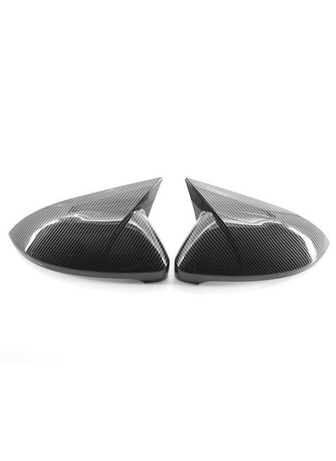 2PCS Side Mirror Cover Trim Replacement For VW Golf 7 7.5 MK7 7.5 GTI R 14-19