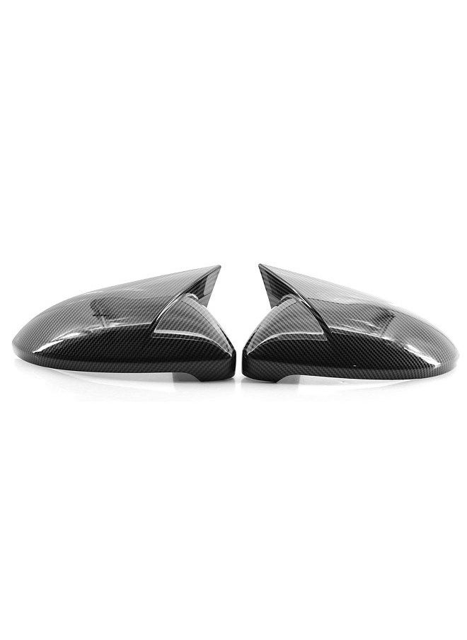 2PCS Side Mirror Cover Trim Replacement For VW Golf 7 7.5 MK7 7.5 GTI R 14-19