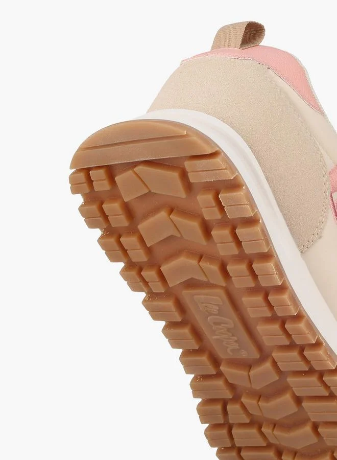 Lee Cooper BEIGE Women Logo Embroidered Lace-Up Ankle Sneakers for Women | Best Price UAE