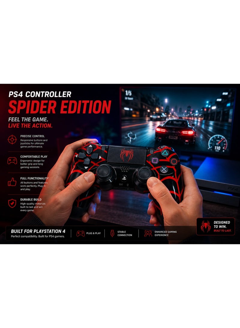ADMIN TECHNOLOGY PS4 Spider Edition Wired Controller – Precision Gaming Gamepad - Image 3
