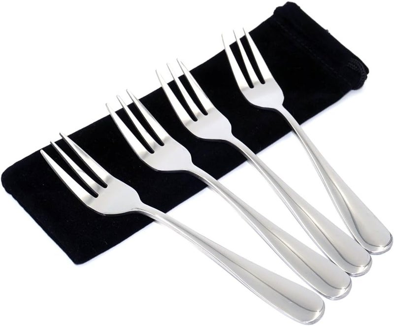 ERCRYSTO Stainless Steel Salad, Dessert & Appetizer Forks (4PCS) - Image 3