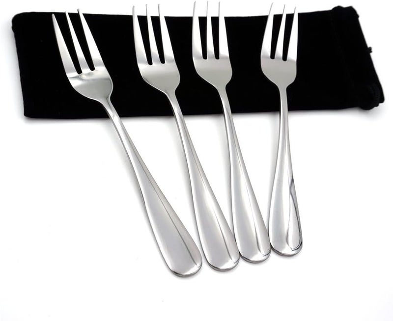 ERCRYSTO Stainless Steel Salad, Dessert & Appetizer Forks (4PCS) - Image 4