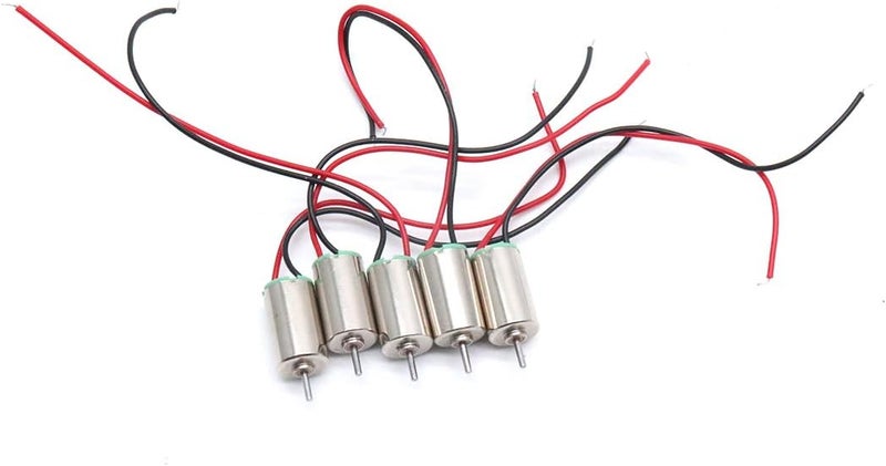 Hxchen 1.5V-4.5V 7500RPM Coreless Micro DC Motor 6x10mm for Airplane Model - (5 Pcs) - Image 1