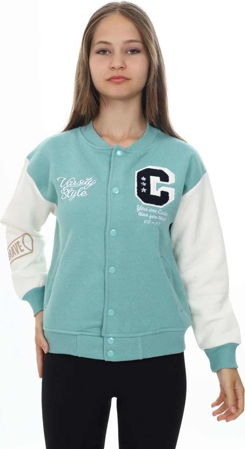 Angelos Girls C Printed College Style Jacket 7-12 Years Wap7244